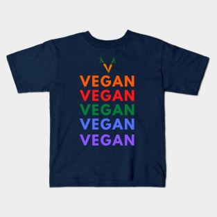 Carrot - V for Vegan (solid letters) Kids T-Shirt